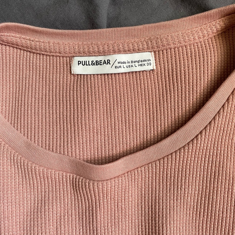 💫FINAL SALE PULL&BEAR dusty rose ribbed minidress - Picture 7 of 7